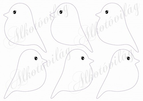 Kismadarak lila kerettel