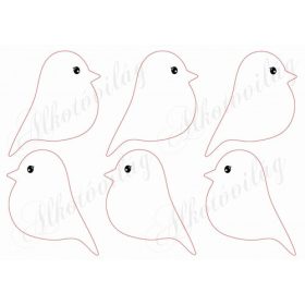   Kismadarak piros kerettel -TÜNEMÉNYES KISMADARAK KALOCSAI MINTÁKKAL - HÁTULJA