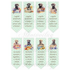   Cuki labrador kiskutyás könyvjelzők pöttyös - MENTA alapon