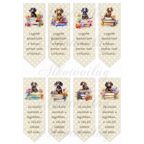 Cuki tacsis könyvjelzők pöttyös - BÉZS  alapon