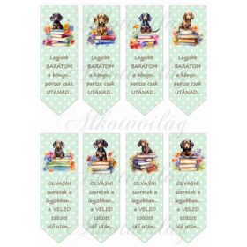 Cuki tacsis könyvjelzők pöttyös - MENTA alapon