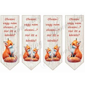 Könyvjelzők cuki rókákkal, feliratokkal - nagyban