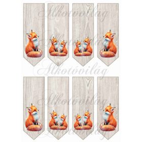 Könyvjelzők cuki rókákkal