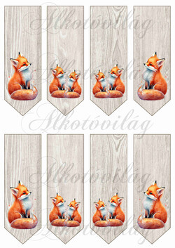 Könyvjelzők cuki rókákkal