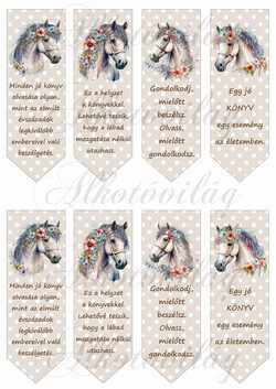 Lovas könyvjelzők idézetekkel