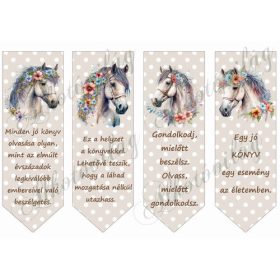 Lovas könyvjelzők idézettel nagyban