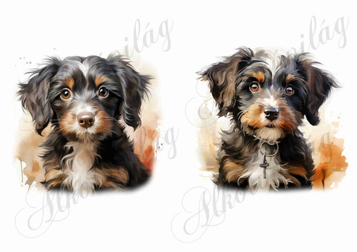 Bolognese, hawanese kutyusok - kb. 15 x 14,5 cm