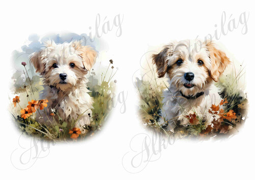 Bolognese, hawanese kutyusok 4 - kb. 15 x 14,5 cm