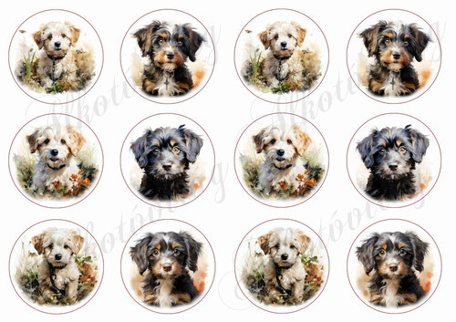 Bolognese, hawanese kutyusok 6 cm körökben