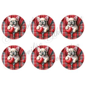 Cuki bullgog kutyusok zippzárban - 8,5 cm