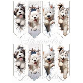 Könyvjelzők cuki kutyusokkal - 13 x 4,3 cm