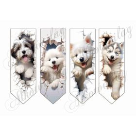 Könyvjelzők cuki kutyusokkal - 16,5 x 5,5 cm