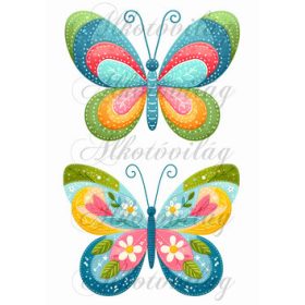 Patchwork pillangók virágokkal 2 -13 cm magas