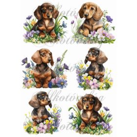 Tacsik tavaszi virágokkal - kb. 9,5 cm magasak