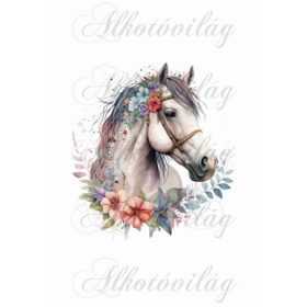 Lovak virágokkal 2 - kb. 17 cm magas