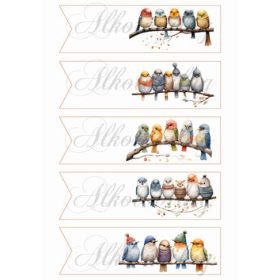 Könyvjelzők cuki ágon ülő kismadarakkal 17 x 5 cm