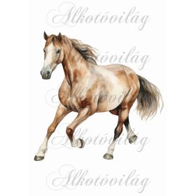 Párnablokk-vászontáska blokk lóval