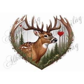   Párnablokk - vászontáska blokk - Szarvas agancsokkal - 20 x 23 cm