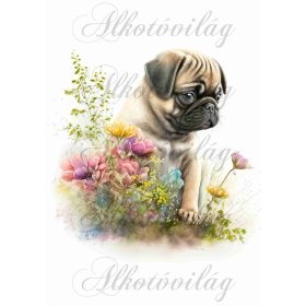   Párnablokk - vászontáska blokk MOPSZ kutyussal 3- kb. 20 x 20 cm