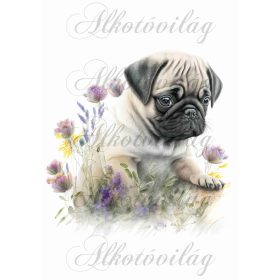   Párnablokk - vászontáska blokk MOPSZ kutyussal 4- kb. 20 x 20 cm