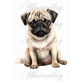   Párnablokk - vászontáska blokk MOPSZ kutyussal 5- kb. 22 x 20 cm