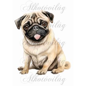   Párnablokk - vászontáska blokk MOPSZ kutyussal 6- kb. 22 x 20 cm