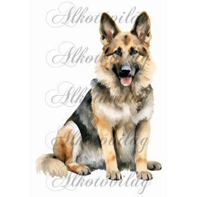   Párnablokk - vászontáska blokk németjuhász kutyussal - kb. 20 x 26 cm