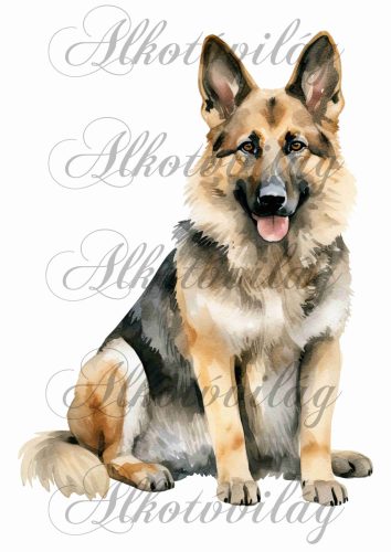 Párnablokk - vászontáska blokk németjuhász kutyussal - kb. 20 x 26 cm