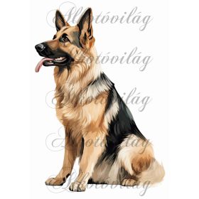   Párnablokk - vászontáska blokk németjuhász kutyussal - kb. 20 x 27 cm