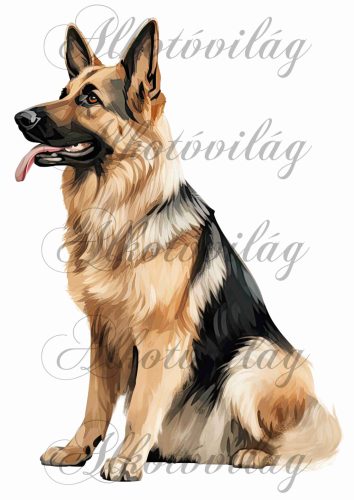 Párnablokk - vászontáska blokk németjuhász kutyussal - kb. 20 x 27 cm