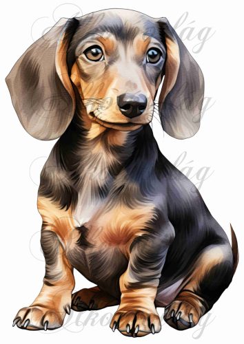 Párnablokk - vászontáska blokk tacskó kutyussal - kb. 28 x 20 cm