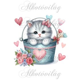 Valentin napi cica - PÁRNABLOKK, VÁSZONTÁSKA BLOKK