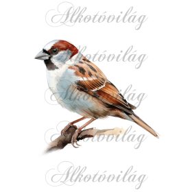   Házi veréb madár - Patchwork blokk táskablokk, párnablokk, takaróblokk, uzsonnás tasak blokk