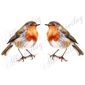   Vörösbegy madár kb 13 cm széles - Patchwork blokk táskablokk, párnablokk, takaróblokk, uzsonnás tasak blokk