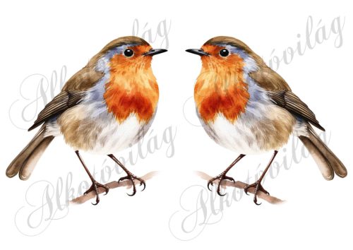 Vörösbegy madár kb 13 cm széles - Patchwork blokk táskablokk, párnablokk, takaróblokk, uzsonnás tasak blokk