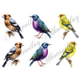   Zöldike, seregély, meggyvágó madár kb 9 cm magas - Patchwork blokk táskablokk, párnablokk, takaróblokk, uzsonnás tasak blokk