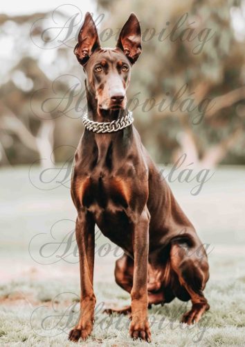 Tekintélyes dobermann kutya - PÁRNABLOKK, VÁSZONTÁSKA BLOKK, PATCHWORK BLOKK, UZSONNÁSTASAK BLOKK