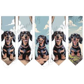 Könyvjelzők jókedvű tacskó kutyusokkal - 17,5  X 5 cm