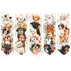 Könyvjelzők vicces kutyusokkal - 17,5  X 5 cm