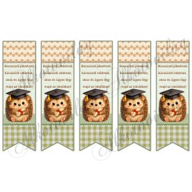   Könyvjelző ovis ballagásra cuki sünivel, idézettel - ZÖLDES