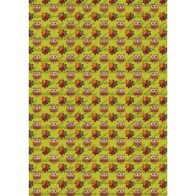 Apró baglyok zöld háttérrel