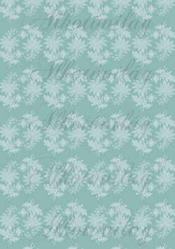 Shabby chic kékeszöld háttér csipkés virágokkal