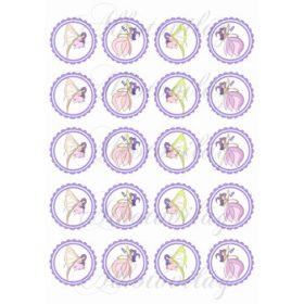 Pillangólánykák Cakkos körökben 4,5 cm