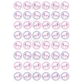 Unikornis álló- cakkos körökben 3 cm 