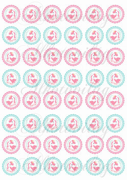 Unikornis cakkos körökben 3 cm 