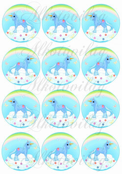 Unikornis felhőben 6,3 cm