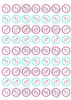 Unikornisok körökben 2,5 cm