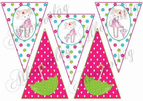 Vidám banner kézzel rajzolt lánykával