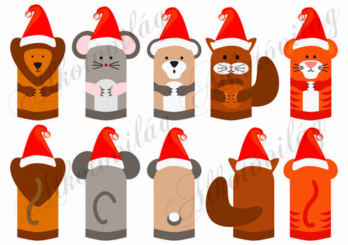 oroszlán, tigris, mókus, egér, maci