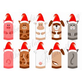 Karácsonyi állatos ujjbábok 4